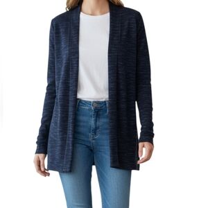 Lululemon Merino Wool Blissful Zen Open Front Cardigan Magnetic Blue Size 4/ 6